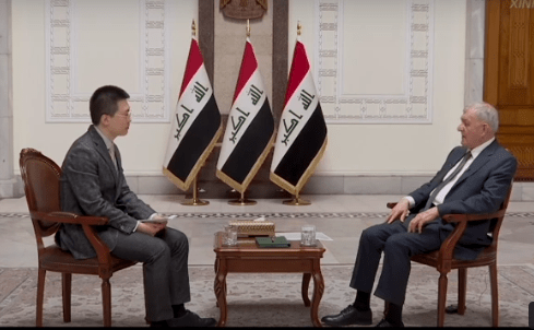 الرئيس العراقي يشيد بالعلاقات مع الصين